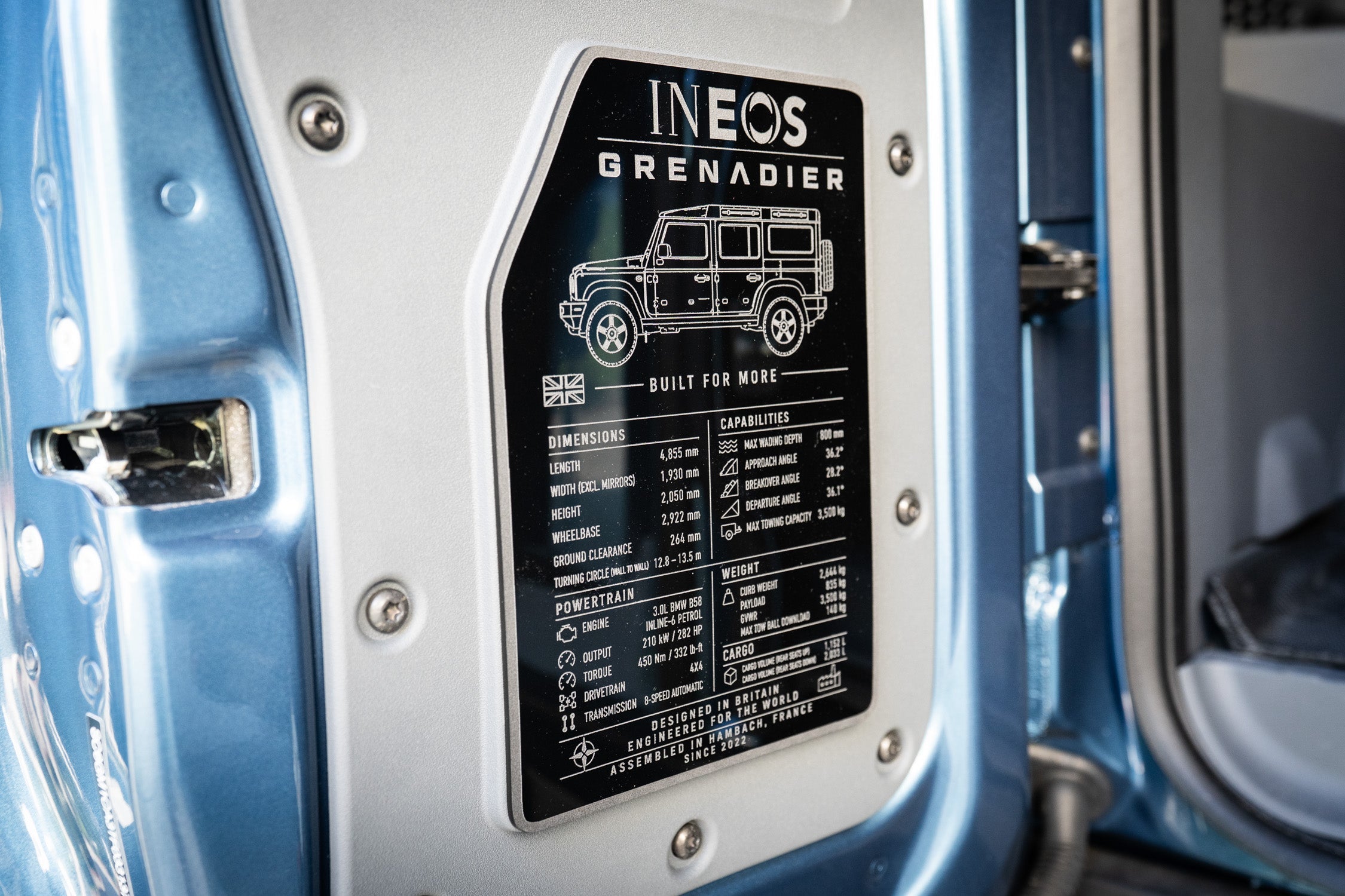 Spec Plate for Cargo Door - 2024+ Grenadier Station Wagon