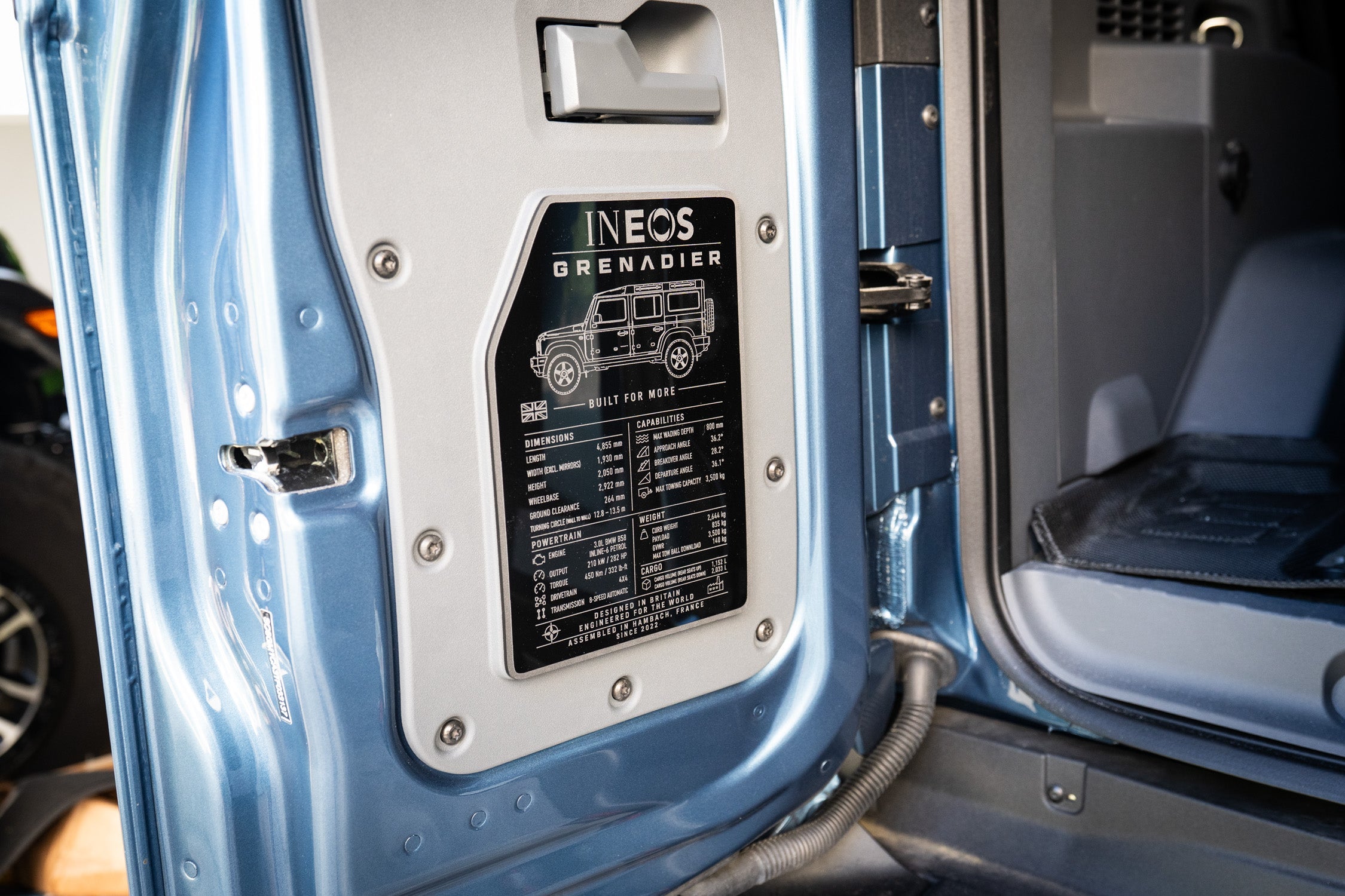 Spec Plate for Cargo Door - 2024+ Grenadier Station Wagon