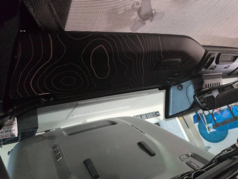 Topographic Map Sun Visor Overlays - 2018+ Wrangler JL / Gladiator JT