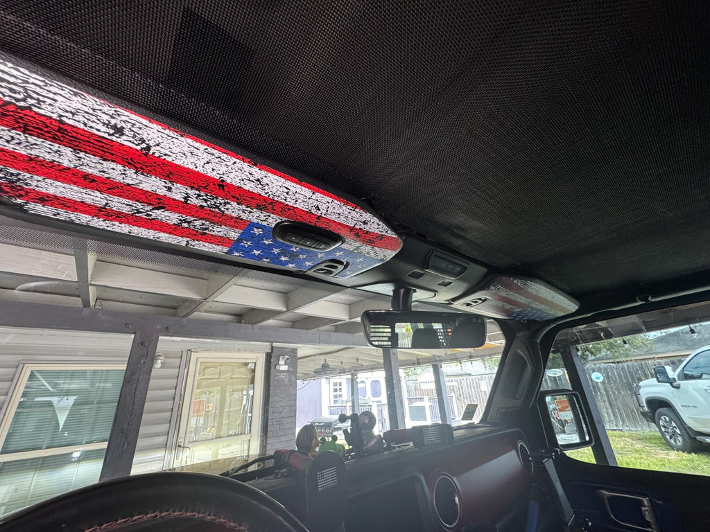 Freedom Series Sun Visor Overlays - 2018+ Wrangler JL / Gladiator JT
