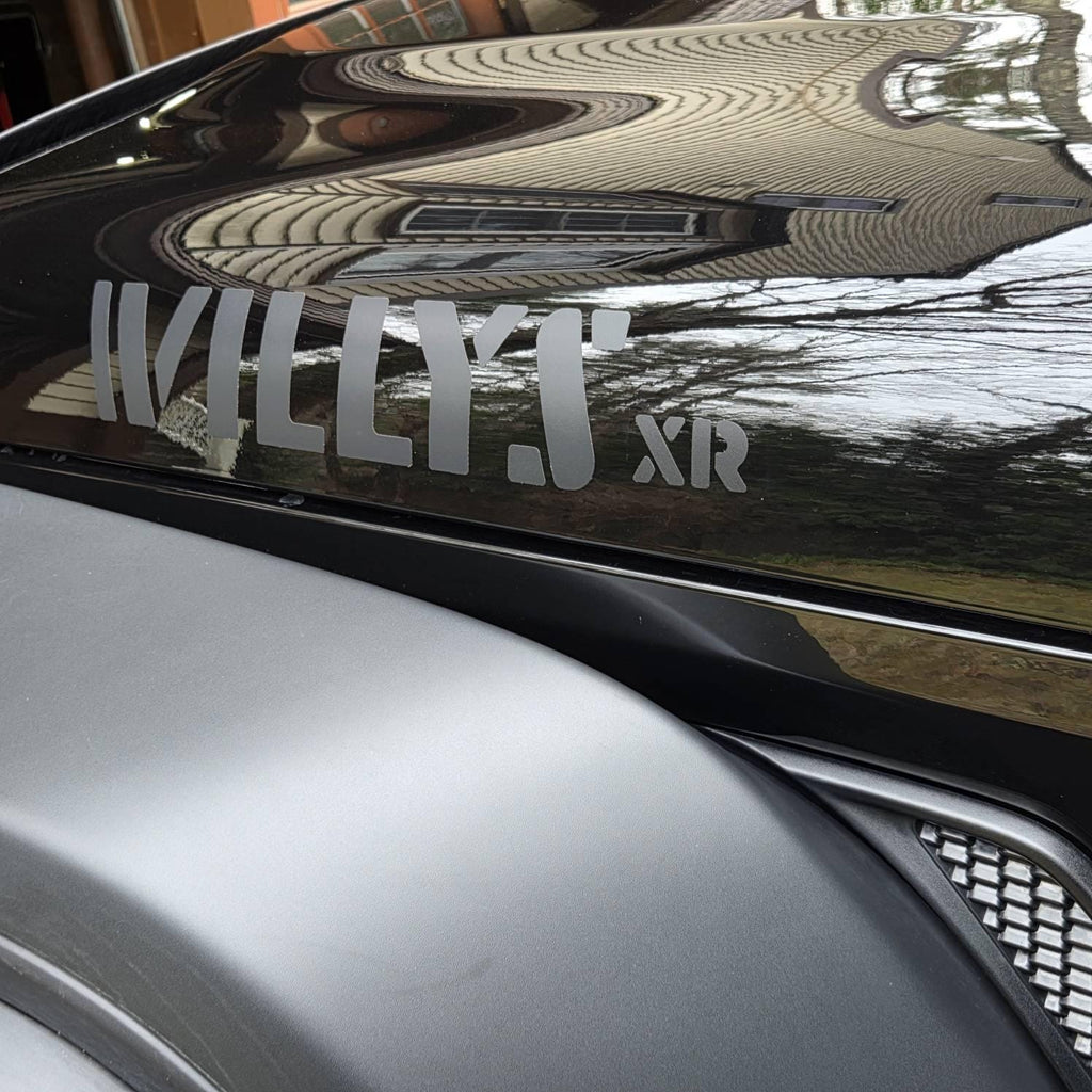 XR Stencil Style Hood Decals - 2022+ Wrangler Willys Xtreme Recon