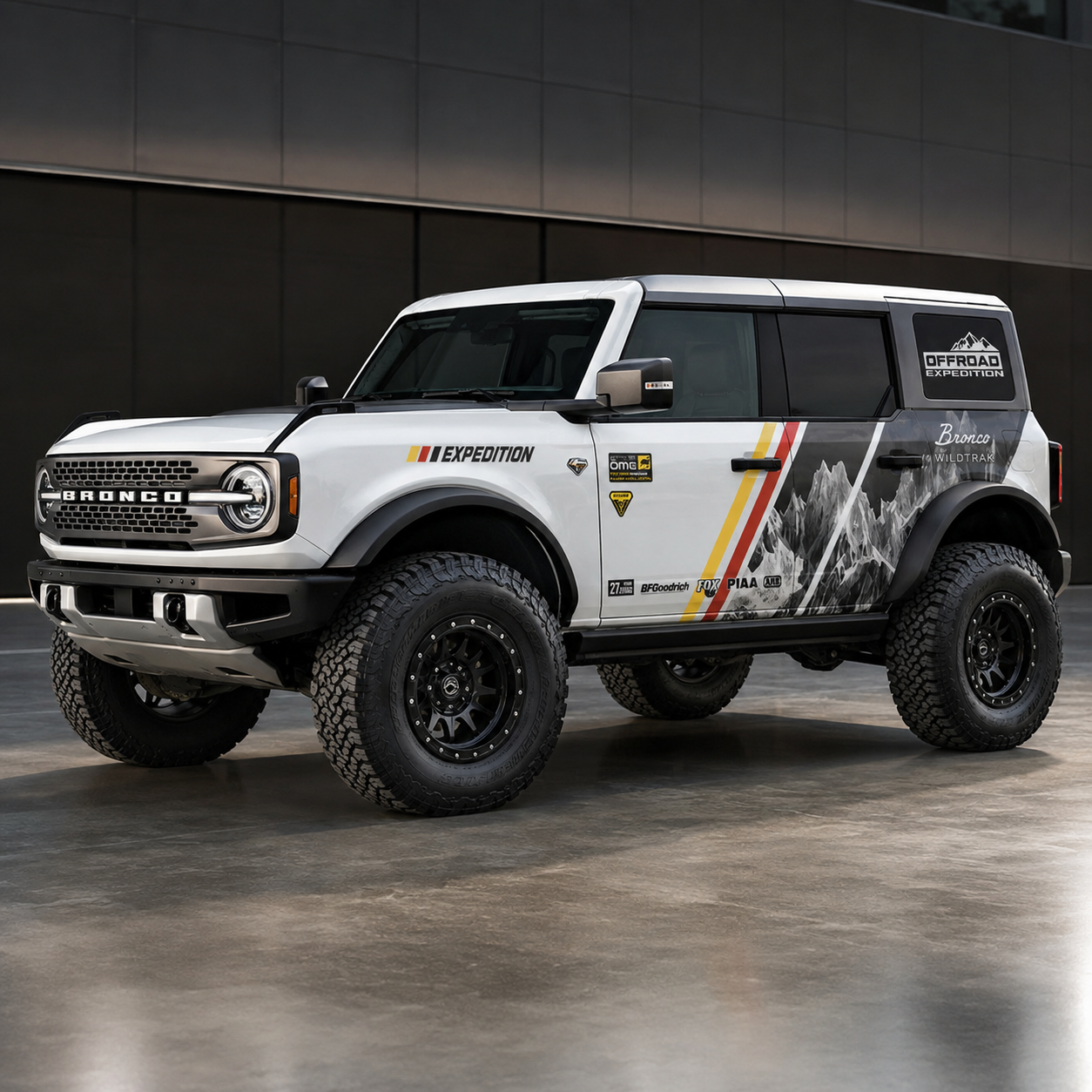 Full-Body Custom Sports Vinyl Decal Kit for Ford Bronco | Personalized KK Film Exterior Wrap