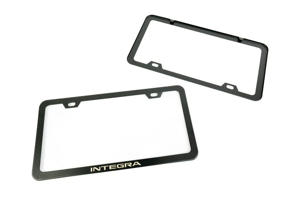 "Integra" License Plate Frame - Black, Pair