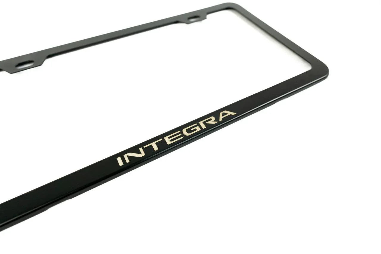 "Integra" License Plate Frame - Black, Pair