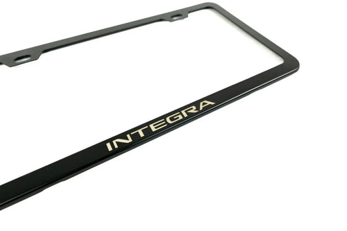 "Integra" License Plate Frame - Black, Pair