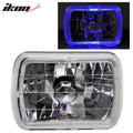 7X6 Inches Blue Halo Diamond Headlights Lamps Square