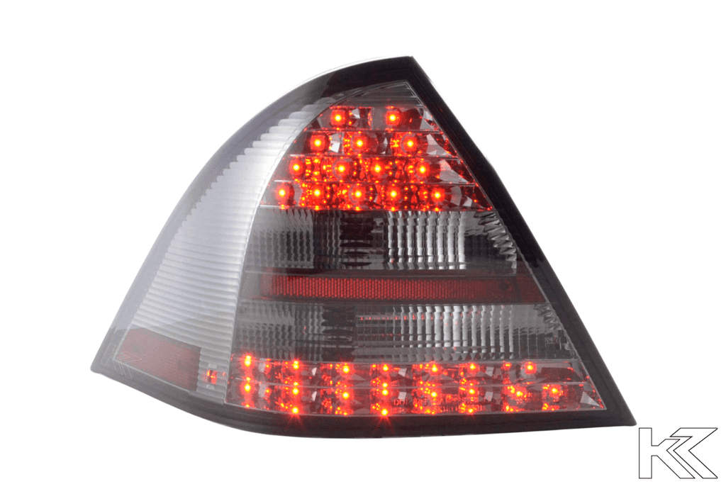 Mercedes Benz C-Class (203) Sedan Chrome Smoked LED Taillights Set (2001-2004)