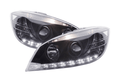 Mercedes Benz C-Class (204) Black LED Headlights with Daytime Running Lights (2007-2010)