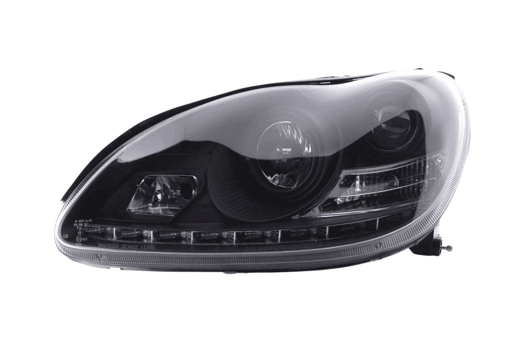 Mercedes Benz S-Class (220) Black LED Headlights with Daytime Running Lights (2002-2005)