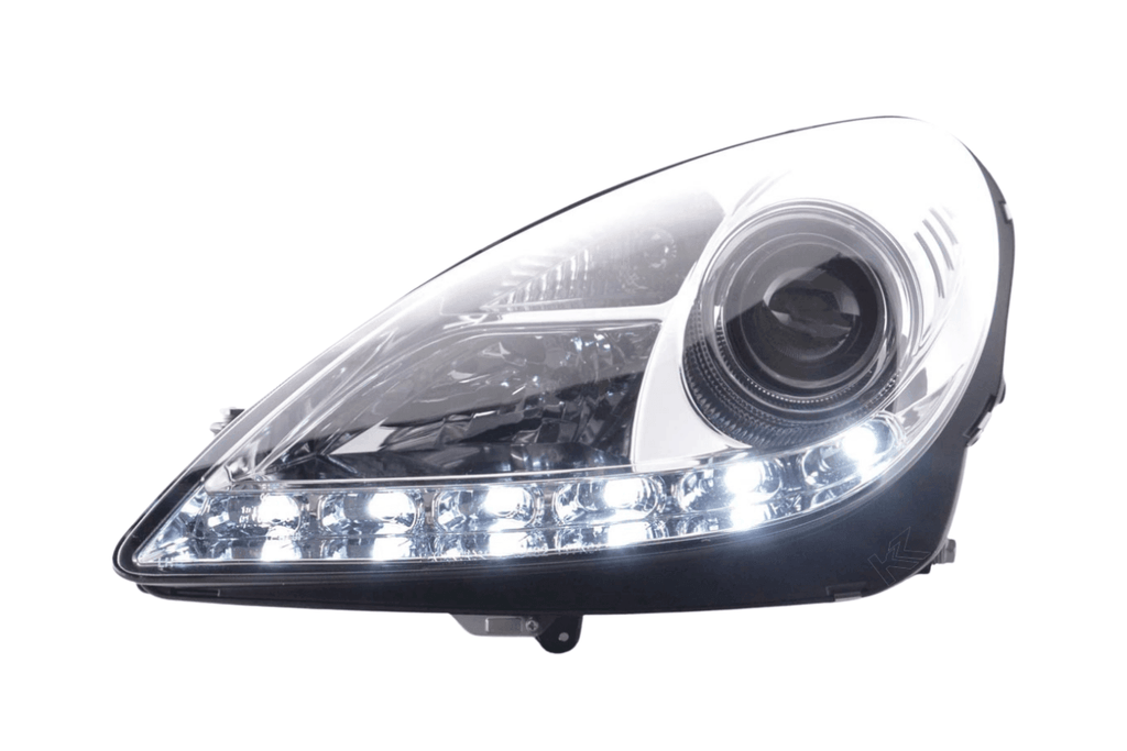 Mercedes Benz SLK (171) Chrome LED Headlights with Daytime Running Lights (2004-2011)