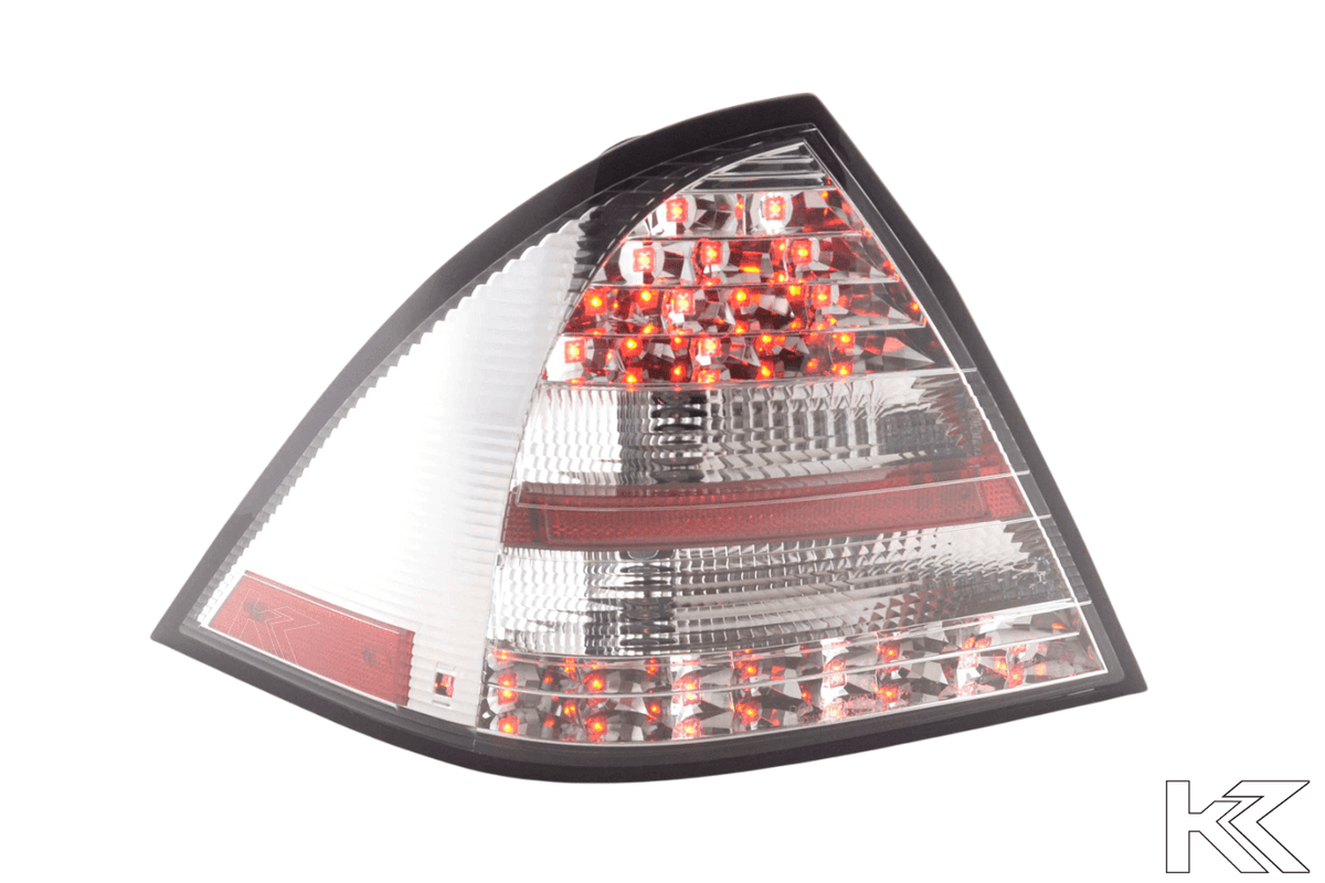 Mercedes W203 Chrome Clear LED Tail Lights (2001-2004)