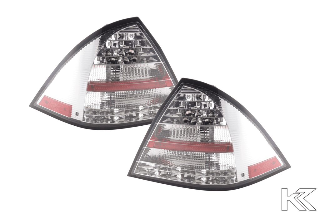 Mercedes W203 Chrome Clear LED Tail Lights (2001-2004)