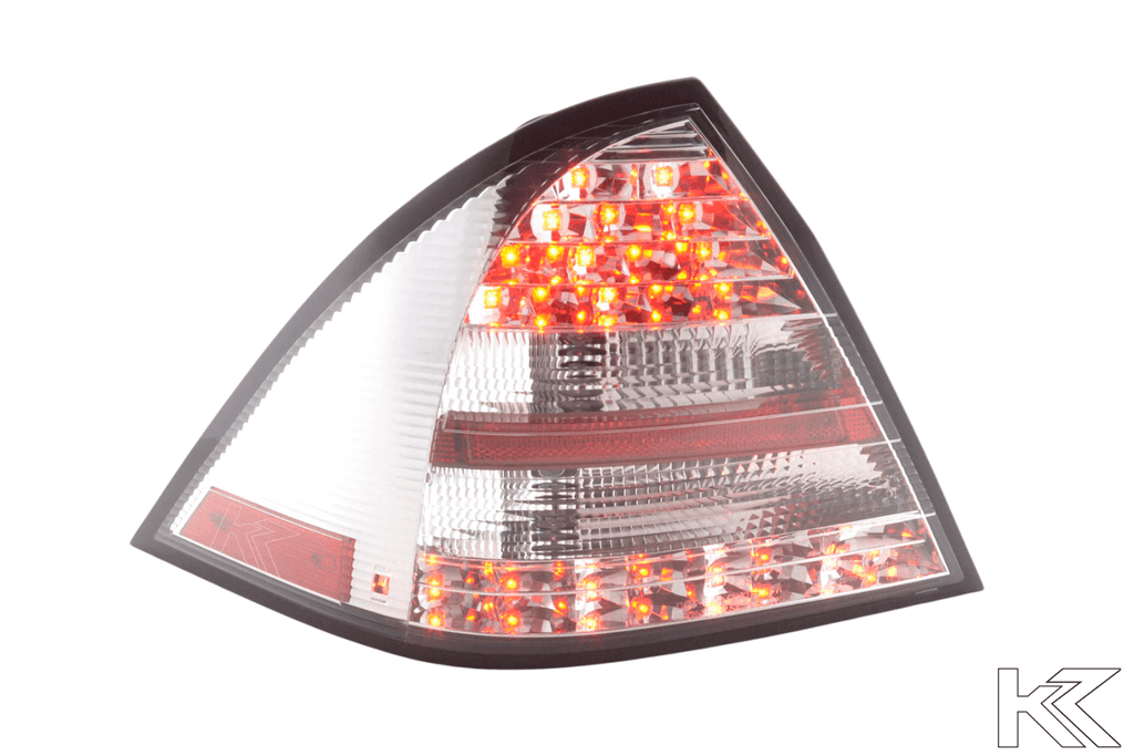 Mercedes W203 Chrome Clear LED Tail Lights (2005-2007)