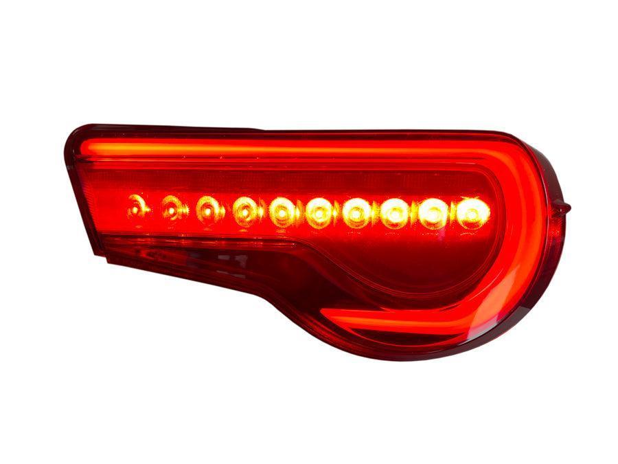 OLM OE Plus Linear Style Sequential Tail Light Overlays (Dark, Light, Red, or Yellow) - 2017-2021 Toyota 86 / Subaru BRZ