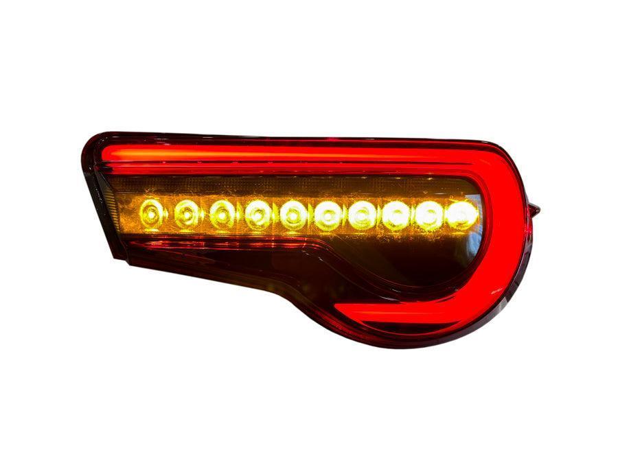OLM OE Plus Linear Style Sequential Tail Light Overlays (Dark, Light, Red, or Yellow) - 2017-2021 Toyota 86 / Subaru BRZ