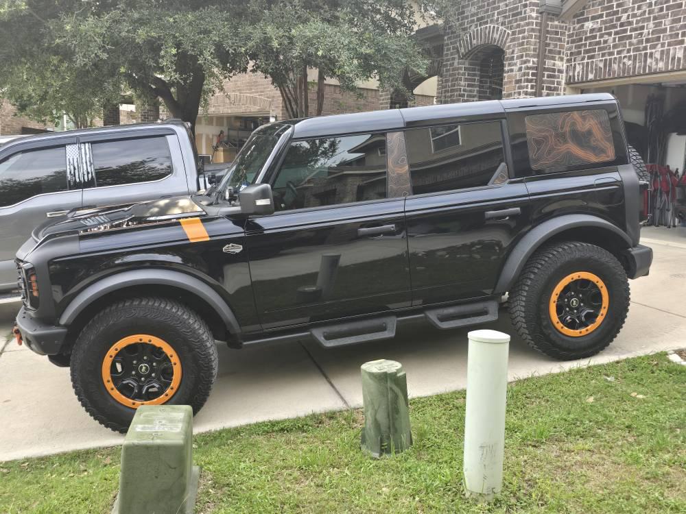 Topo Hardtop Side Window Overlays - 2021+ Bronco 4 Door