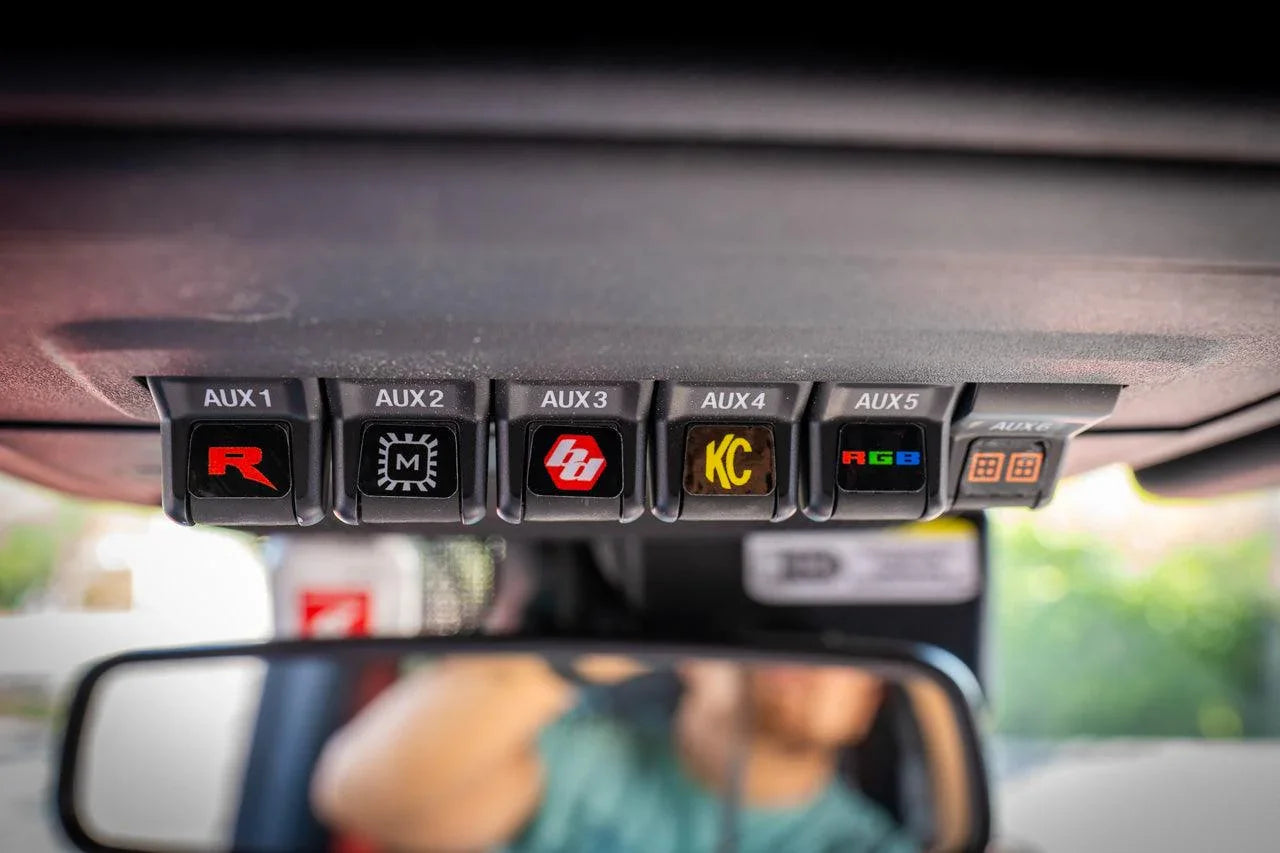 Printed Series Auxiliary Switch Labels (Upfitter) - 2021+ Bronco / F-150 Tremor / F-150 Raptor / Ranger Tremor / 2023+ Super Duty / 25+ Bronco Sport