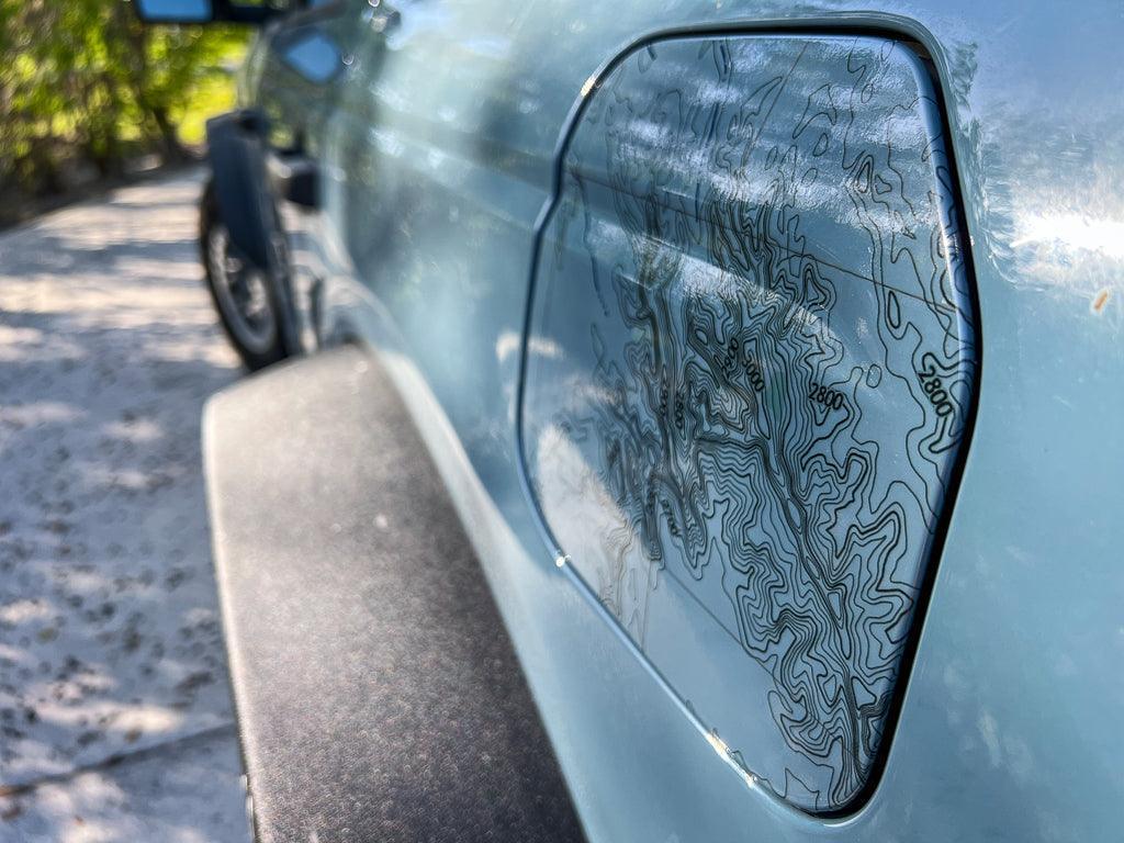 Printed Series Fuel Door Overlay - 2021+ Bronco