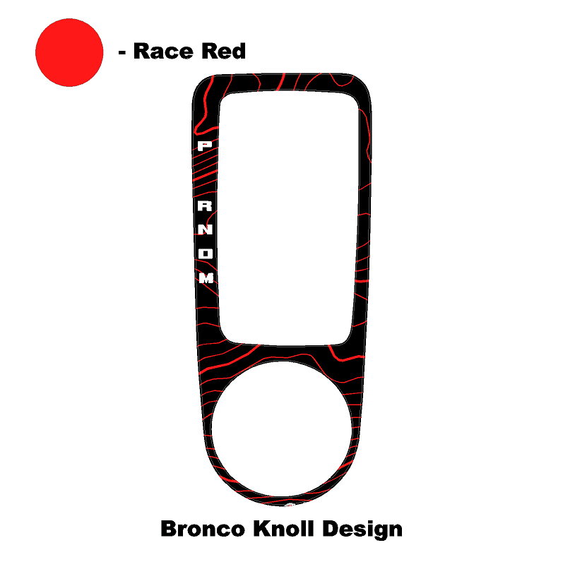 Topo Automatic Shifter Overlay (Printed Series) - 2021+ Bronco Automatic