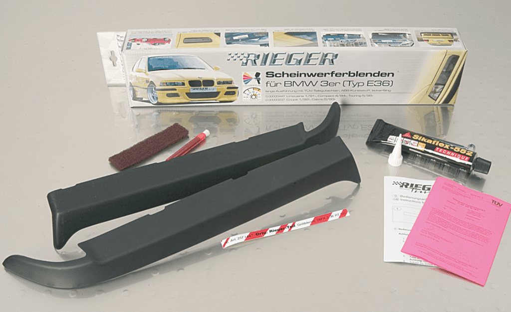 Rieger E36 Headlight Eyebrow- Coupe, Convertible (1990-1999)