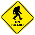 Sasquatch / Bigfoot On Board Sticker 5" - Universal
