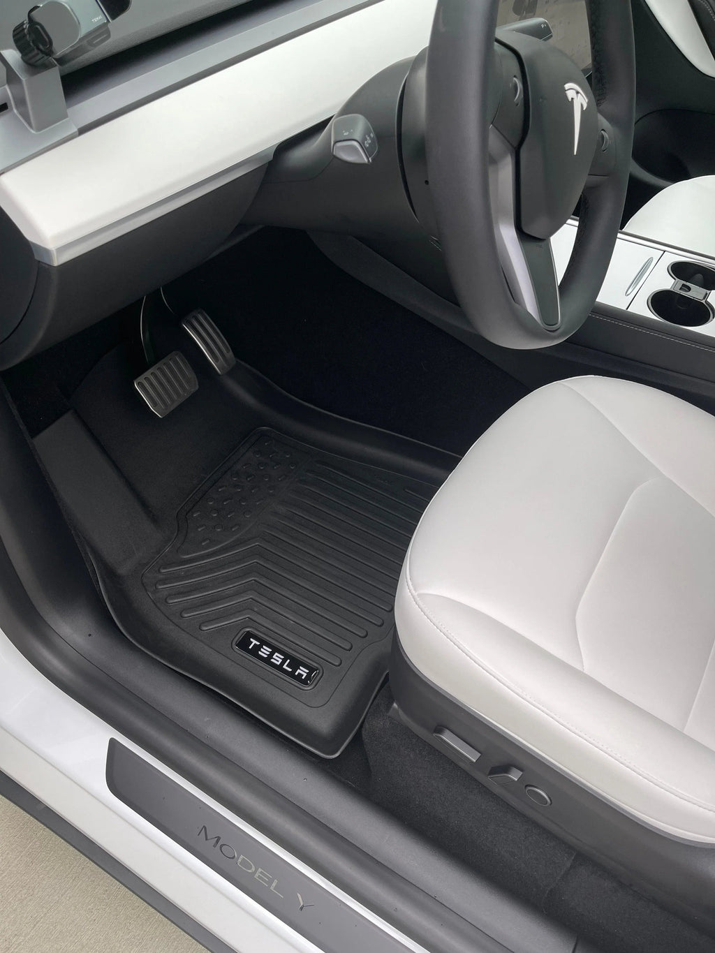 Tesla Logo Emblem for WeatherTech Floor Mats - Model S, X, 3, and Y