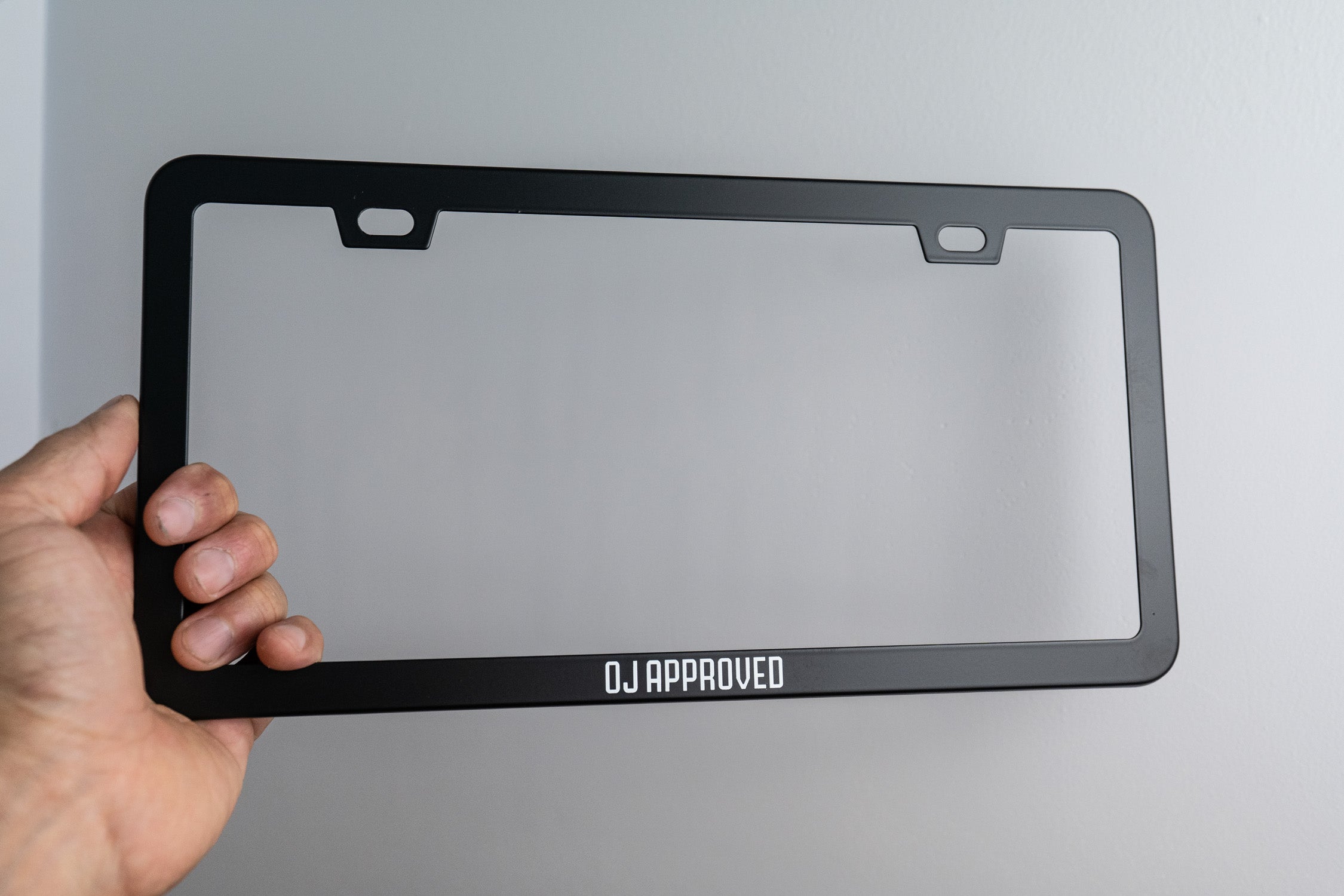 Slim "OJ Approved" License Plate Frame (Pair)