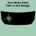 Stealth Black Compass Rose Hood Overlay (Printed Series) - 2021+ Bronco