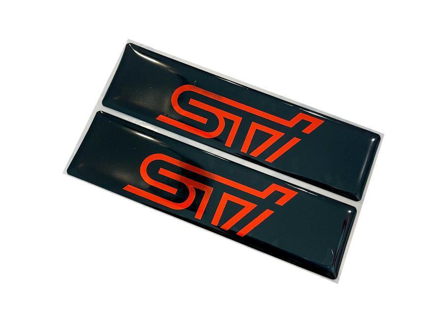 STI Logo Emblems for Weathertech All Weather Floor Mats (Pair)