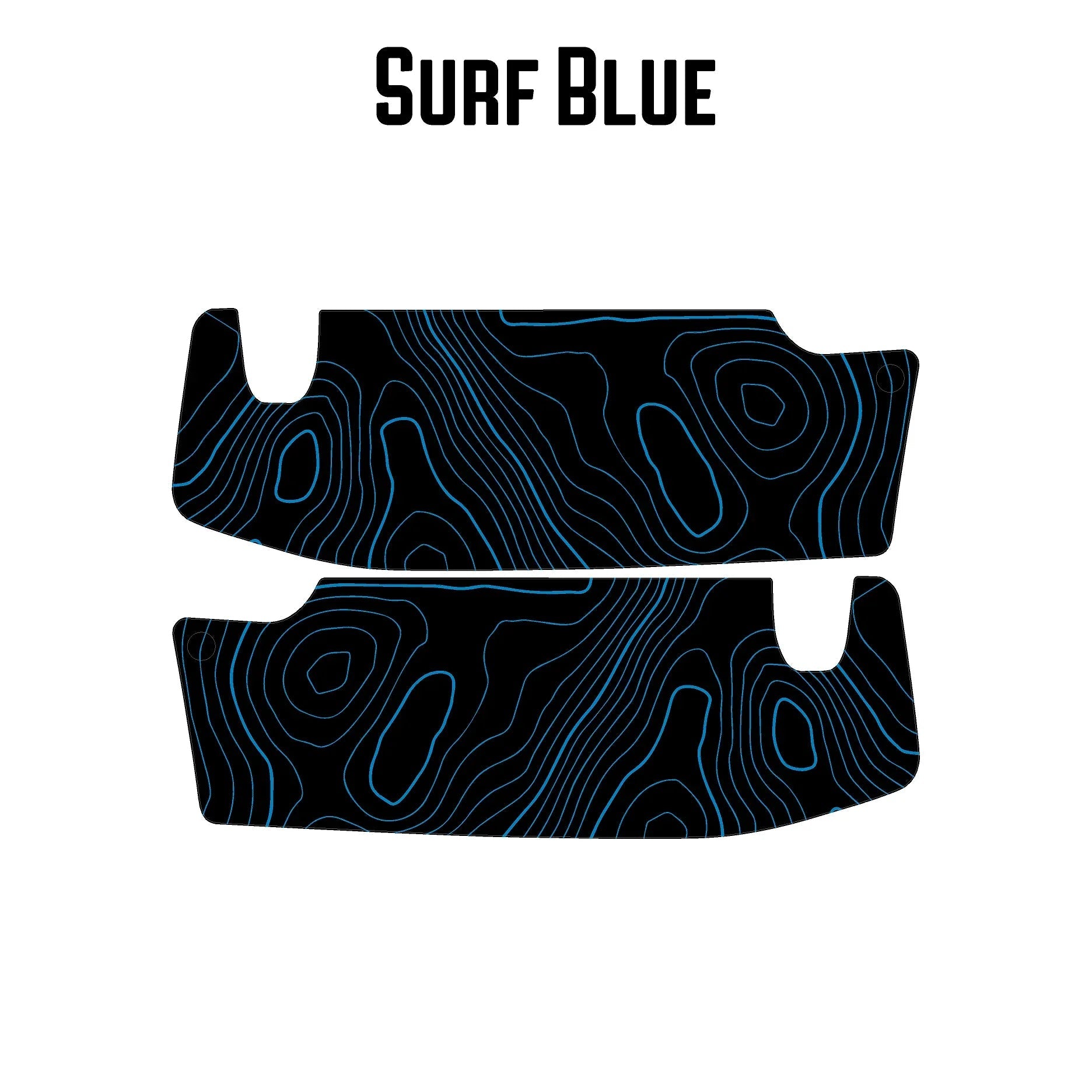 Topographic Map Sun Visor Overlays - 2018+ Wrangler JL / Gladiator JT