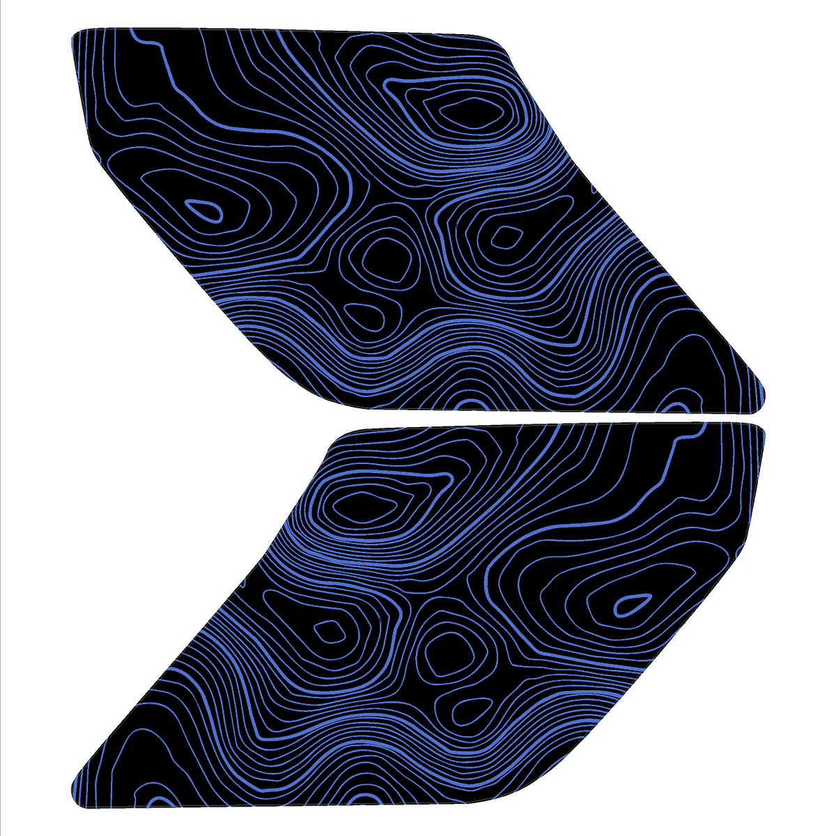 Topo Interior Lower Front Door Card Insert Overlays (Printed Series) - 2021+ Bronco 4 Door