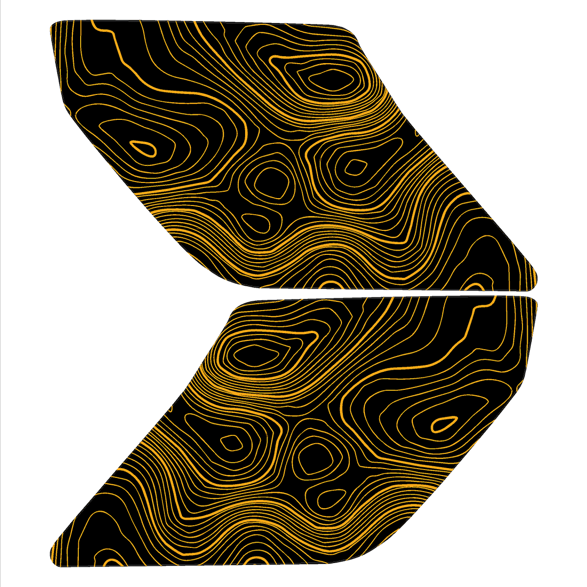 Topo Interior Sun Visor Overlays (Printed Series) - 2021+ Bronco (with Homelink)