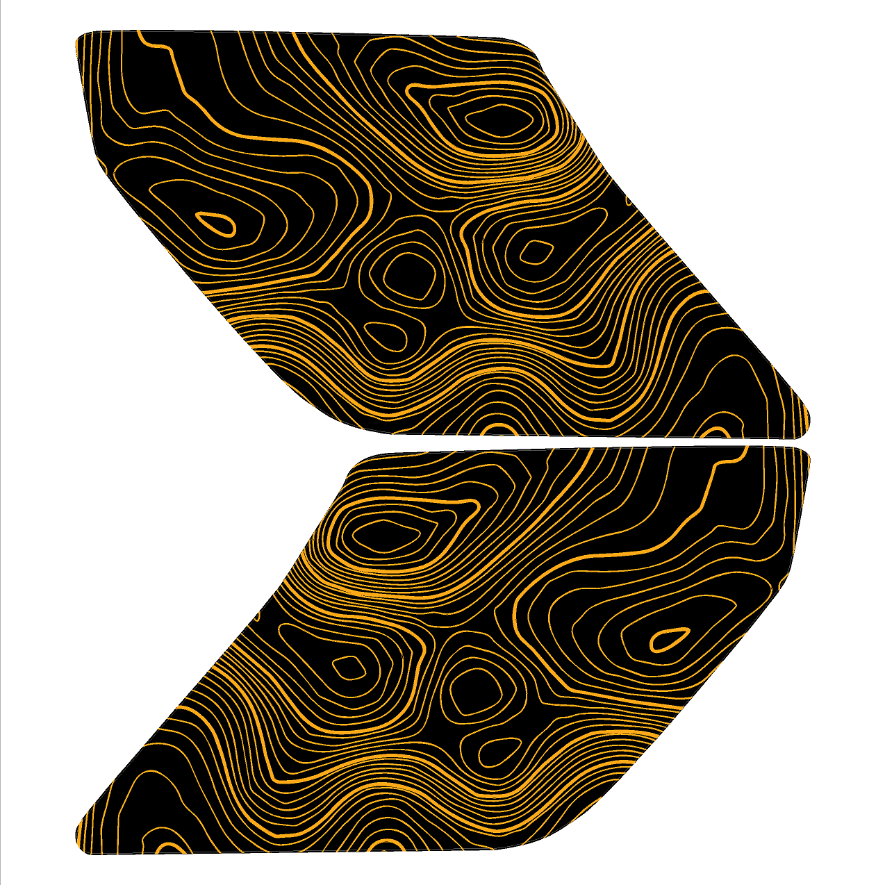 Topo Interior Sun Visor Overlays (Printed Series) - 2021+ Bronco (NO Homelink)