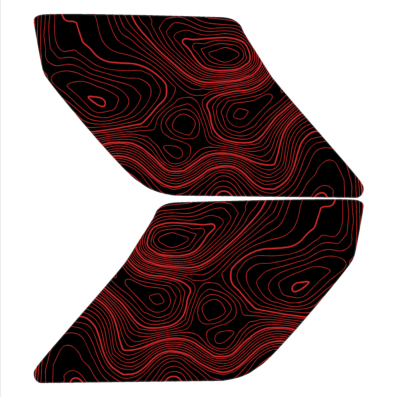 Topo Interior Door Handle Overlays - 2021+ Bronco