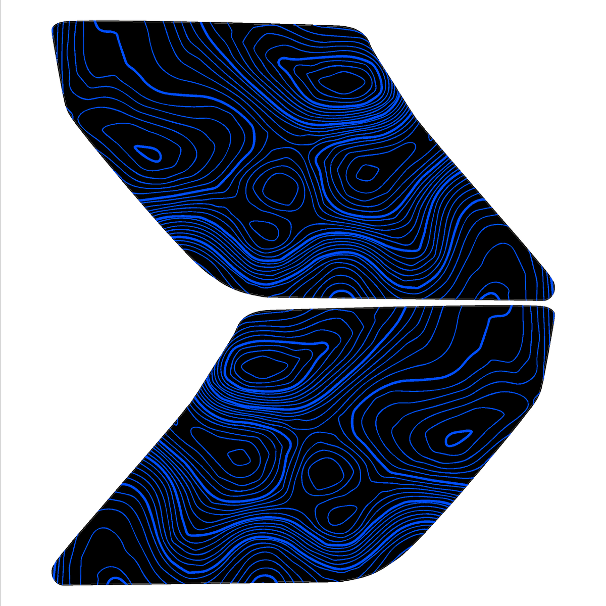 Topo Interior Sun Visor Overlays (Printed Series) - 2021+ Bronco (with Homelink)