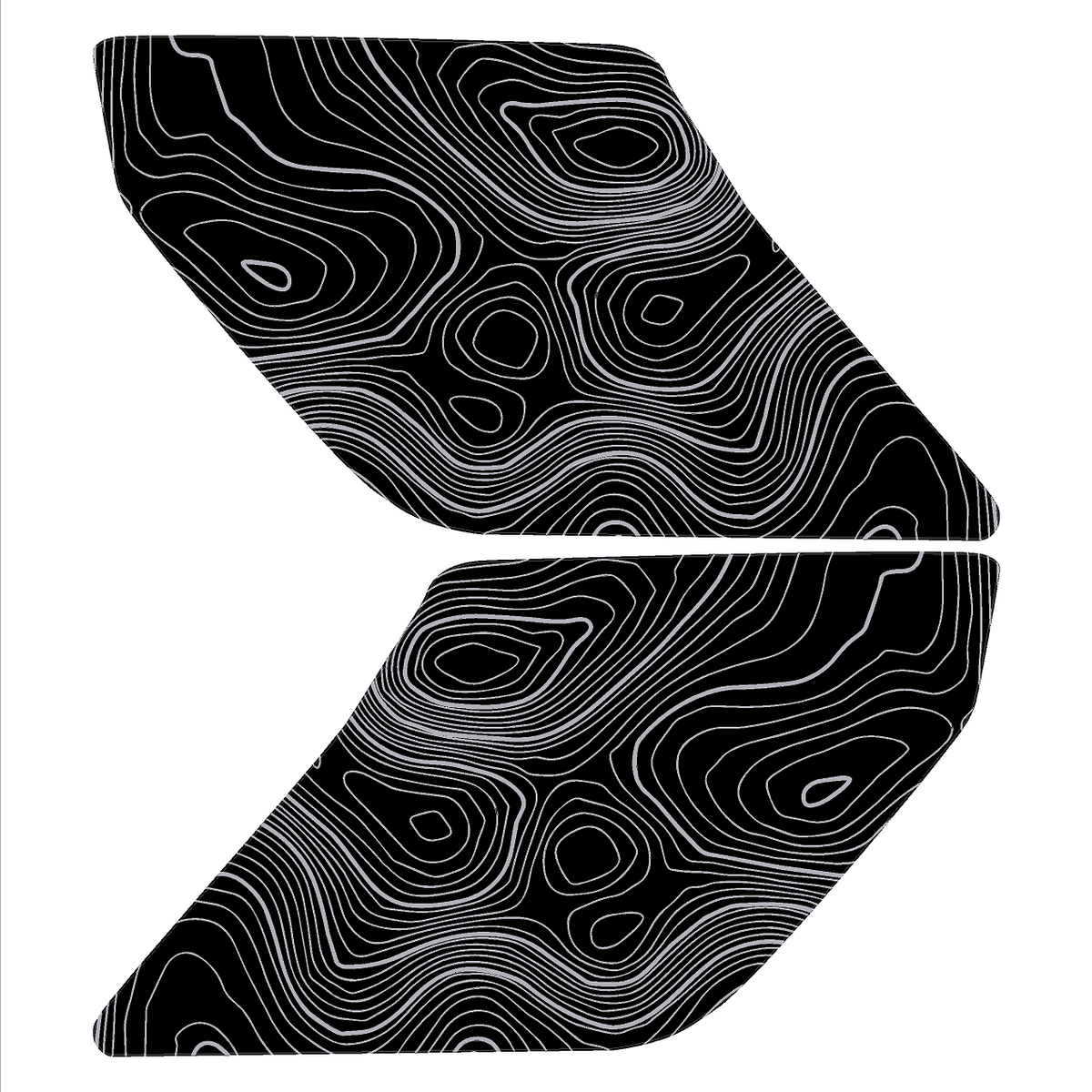 Topo Interior Sun Visor Overlays (Printed Series) - 2021+ Bronco (with Homelink)