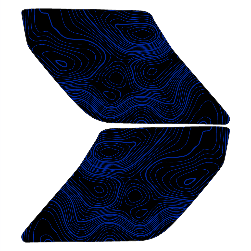 Topo Interior Lower Door Card Insert Overlays (Printed Series) - 2021+ Bronco 2 Door