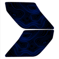 Topographic Interior Sun Visor Overlays - 2024+ Ranger Raptor (with Homelink)