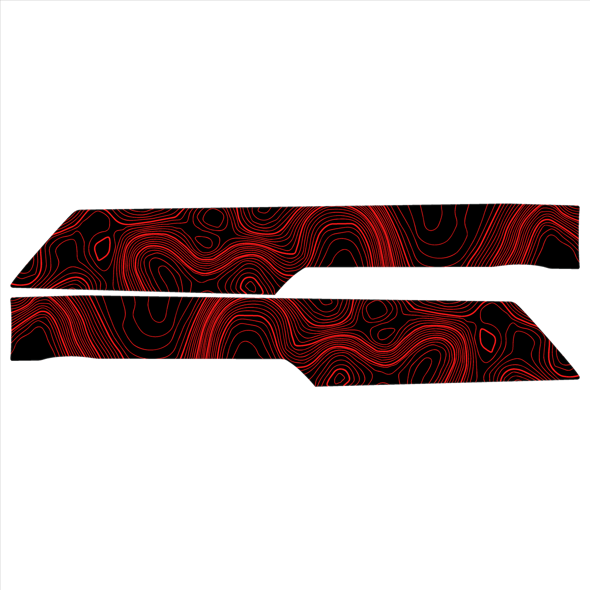 Topo Front Interior Upper Door Card Insert Overlays (Printed Series) - 2021+ Bronco 4 Door