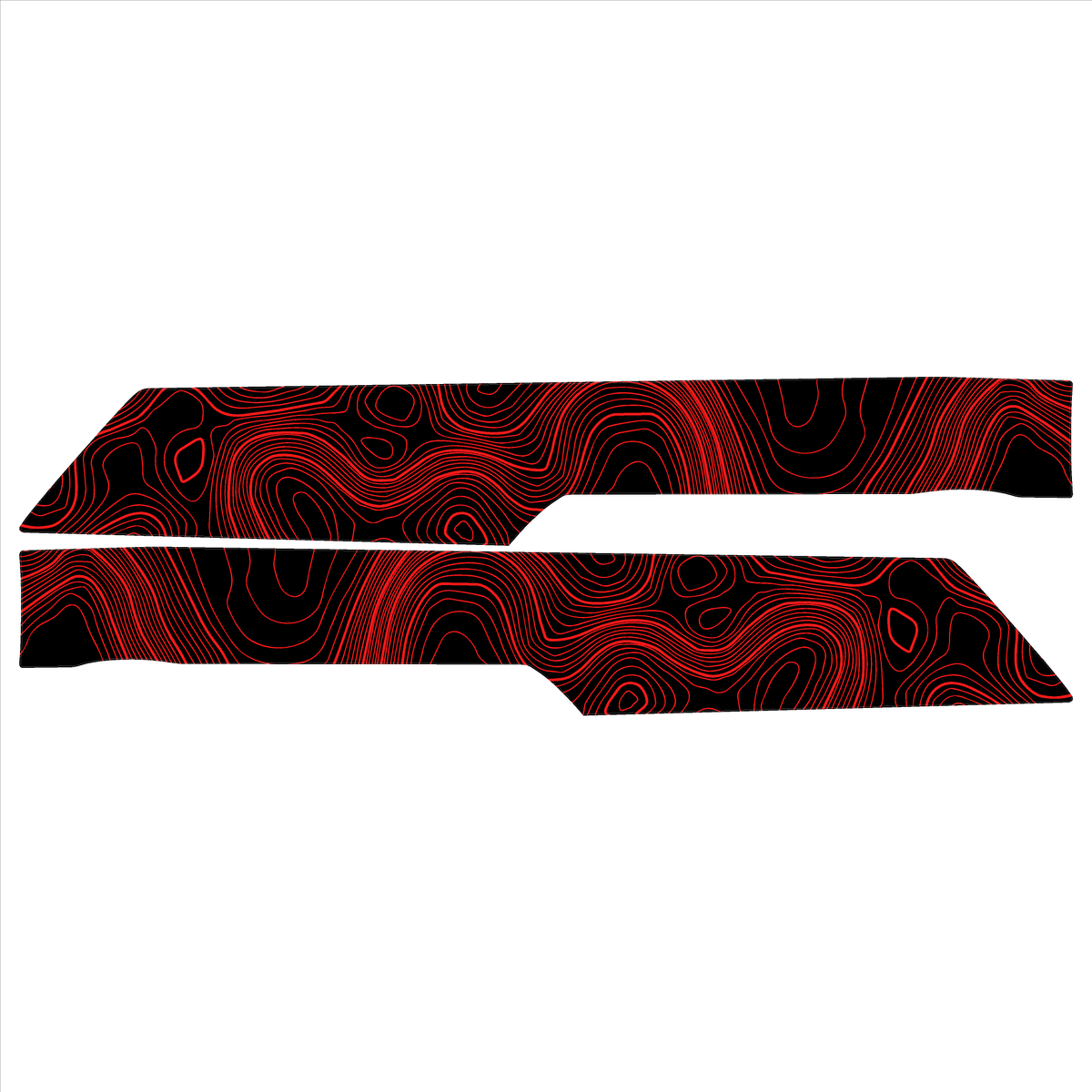 Topo Rear Interior Upper Door Card Insert Overlays (Printed Series) - 2021+ Bronco 4 Door