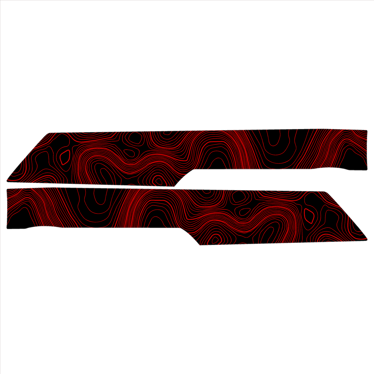 Topo Rear Interior Upper Door Card Insert Overlays (Printed Series) - 2021+ Bronco 4 Door