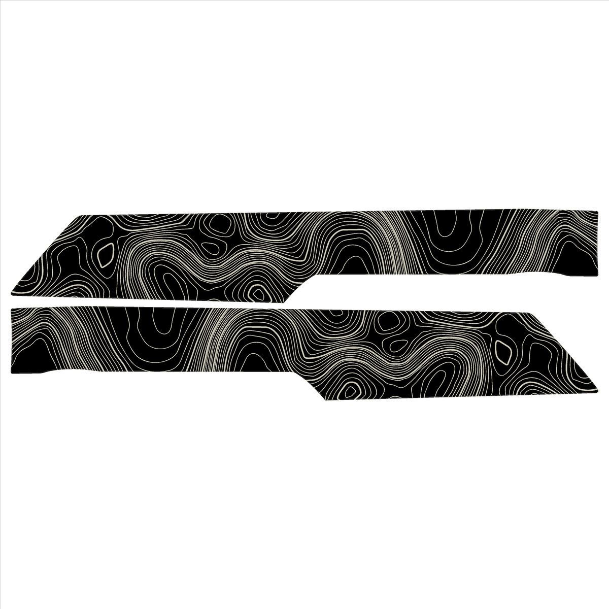 Topo Front Interior Upper Door Card Insert Overlays (Printed Series) - 2021+ Bronco 4 Door