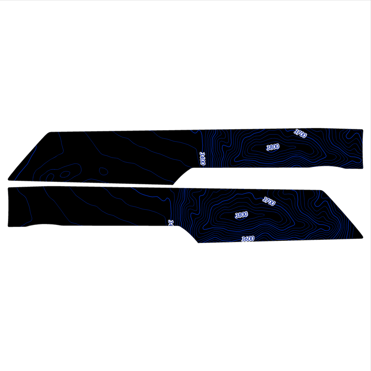 Topo Rear Interior Upper Door Card Insert Overlays (Printed Series) - 2021+ Bronco 4 Door