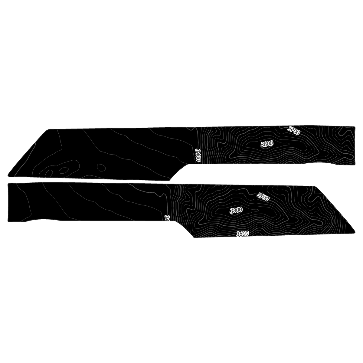 Topo Front Interior Upper Door Card Insert Overlays (Printed Series) - 2021+ Bronco 4 Door