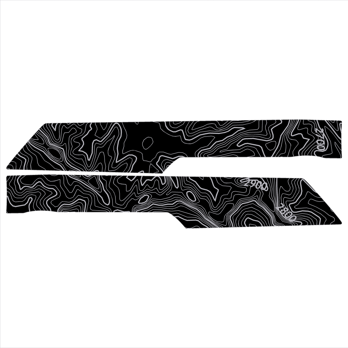 Topo Rear Interior Lower Door Card Insert Overlays (Printed Series) - 2021+ Bronco 4 Door