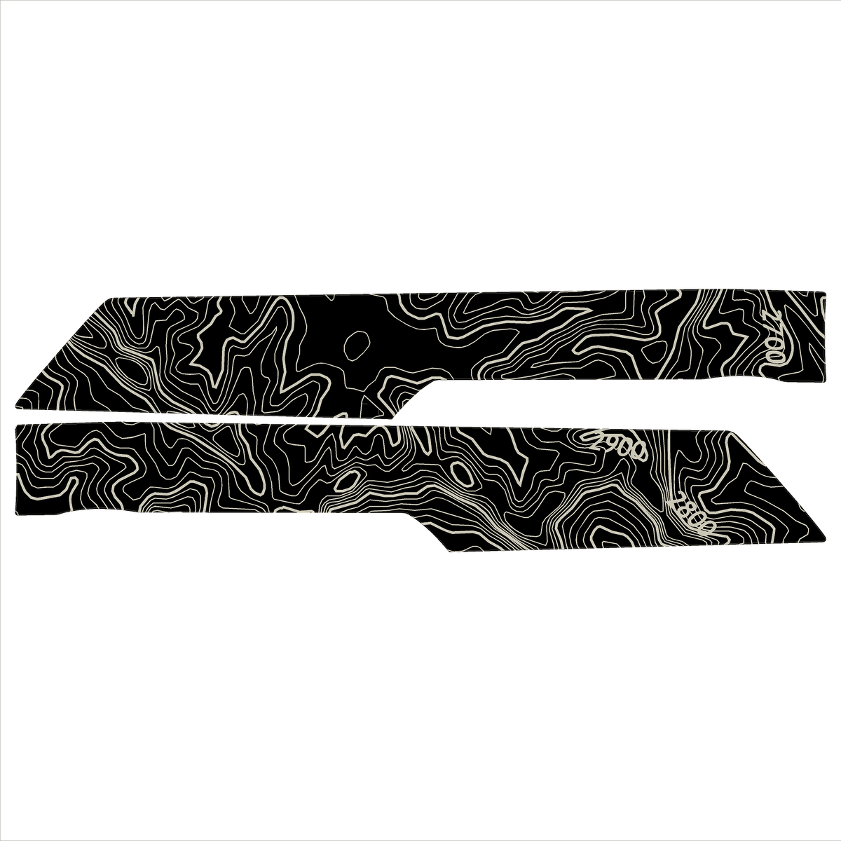 Topo Rear Interior Lower Door Card Insert Overlays (Printed Series) - 2021+ Bronco 4 Door