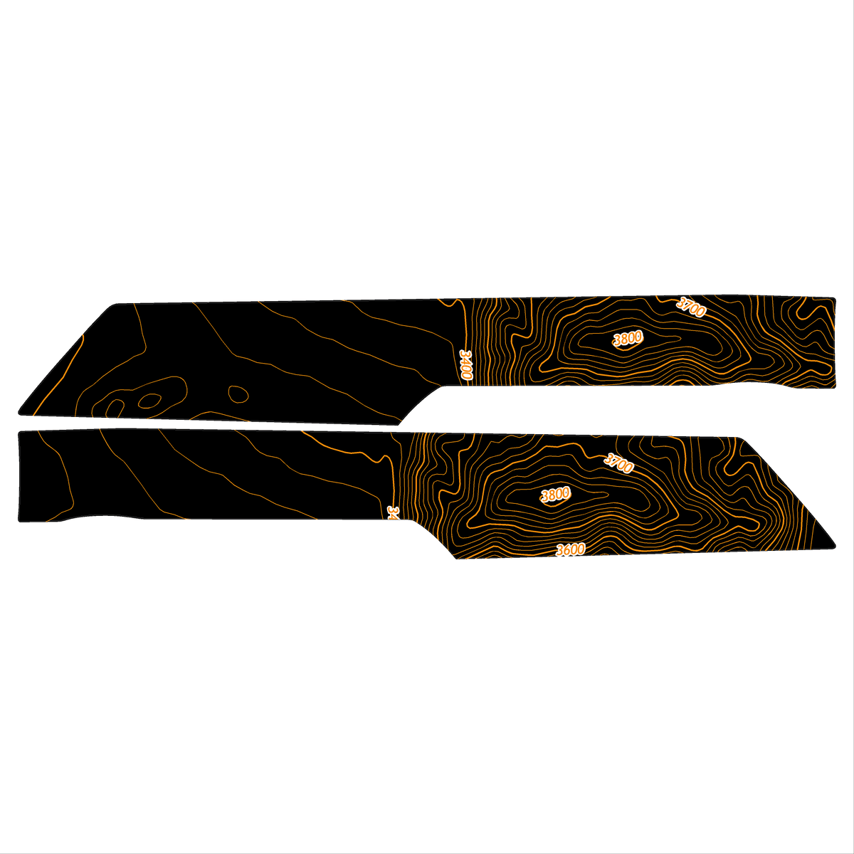 Topo Front Interior Upper Door Card Insert Overlays (Printed Series) - 2021+ Bronco 4 Door