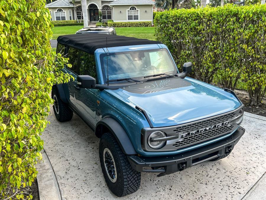 Topographic Map Hood Overlay - 2021+ Bronco
