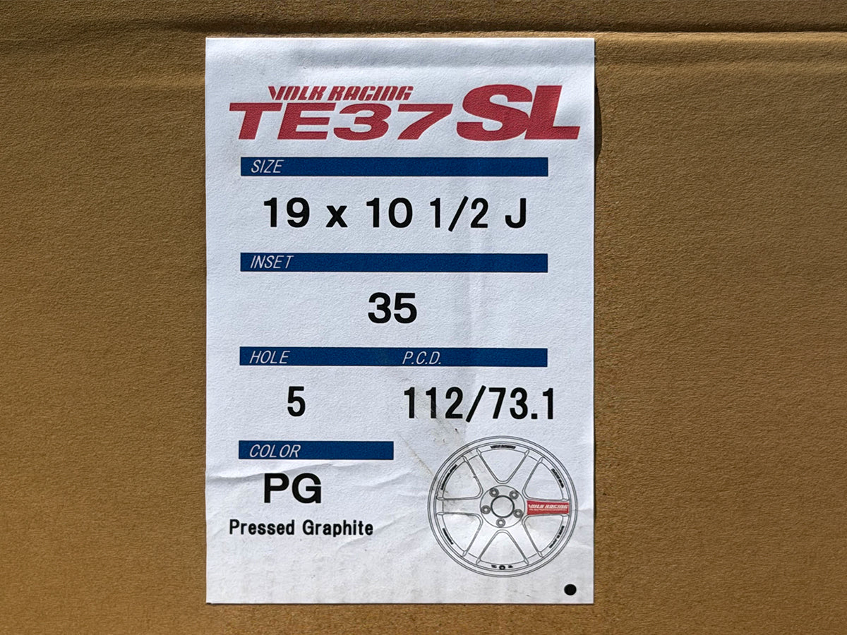 Volk Racing TE37SL 19x9.5 +22 / 19x10.5 +35 5x112 Pressed Graphite - A90 Supra / BMW G2x (Set of 4)