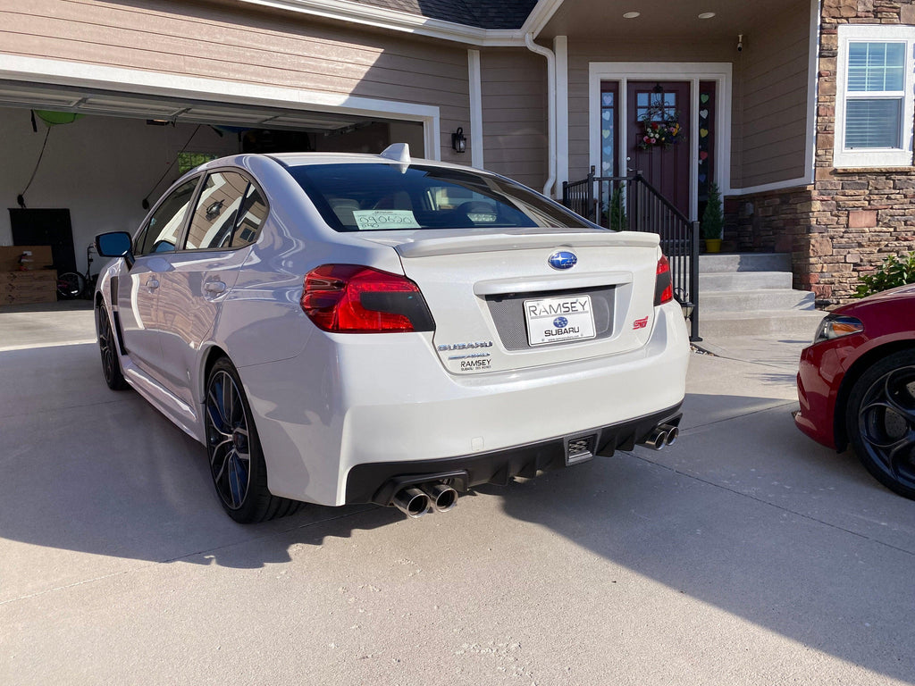 V2 License Plate Panel Black Out Overlay - 2015-2020 Subaru WRX / STI